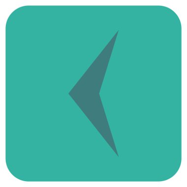 Vektör simge düz sol ok ucu kare