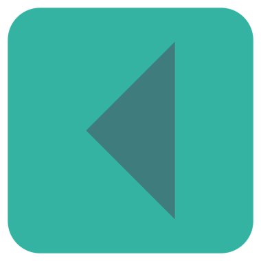 Vektör simge düz sol ok ucu kare