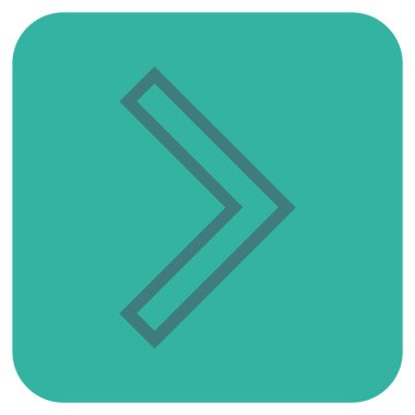 Ok ucu değil düz vektör simgesi kare