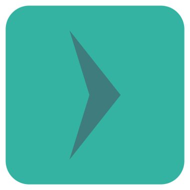 Ok ucu değil düz vektör simgesi kare