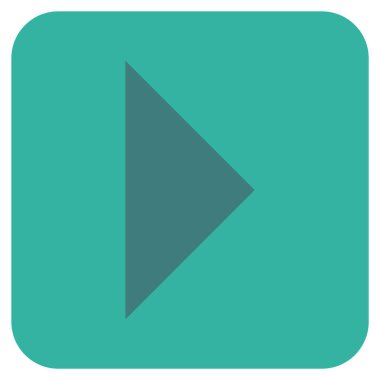 Ok ucu değil düz vektör simgesi kare