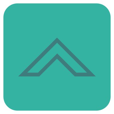 Vektör simge düz yukarı ok ucu kare