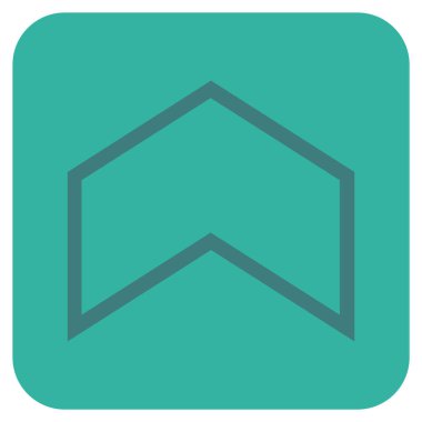 Vektör simge düz yukarı ok ucu kare