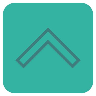 Vektör simge düz yukarı ok ucu kare