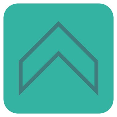 Vektör simge düz yukarı ok ucu kare