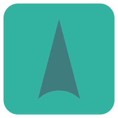 Vektör simge düz yukarı ok ucu kare