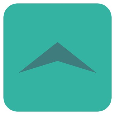 Vektör simge düz yukarı ok ucu kare