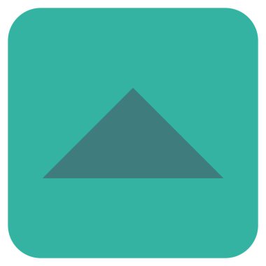 Vektör simge düz yukarı ok ucu kare