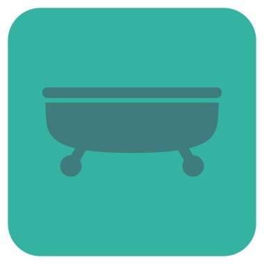 Küvet düz kare vektör simgesi