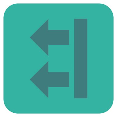 Sol düz kare vektör simge getir