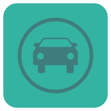 Araba düz kare vektör simgesi