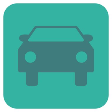 Araba düz kare vektör simgesi