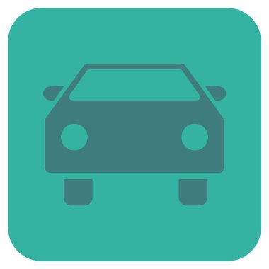 Araba düz kare vektör simgesi