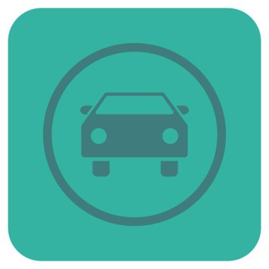 Araba düz kare vektör simgesi