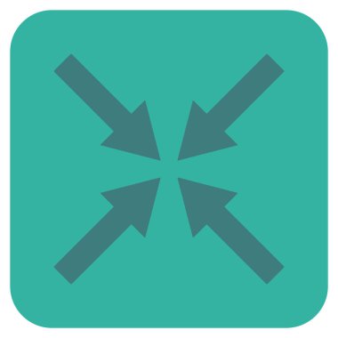 Merkezi oklar düz kare vektör simgesi