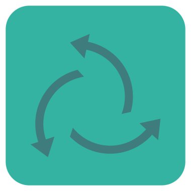 Santrifüj oklar düz kare vektör simgesi