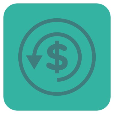 Ters ibraz düz kare vektör simgesi