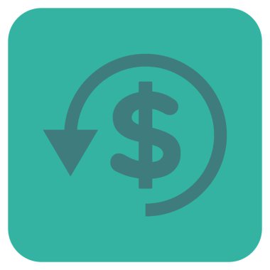 Ters ibraz düz kare vektör simgesi