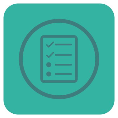 Vektör simgesi denetim listesi sayfa düz kare