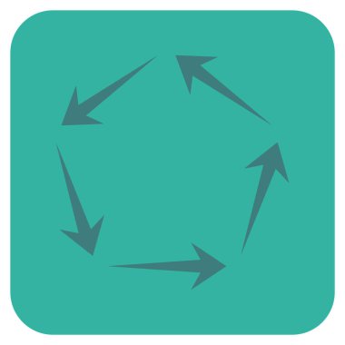 Dolaşım düz kare vektör simgesi