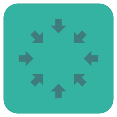 Kompakt oklar düz kare vektör simgesi