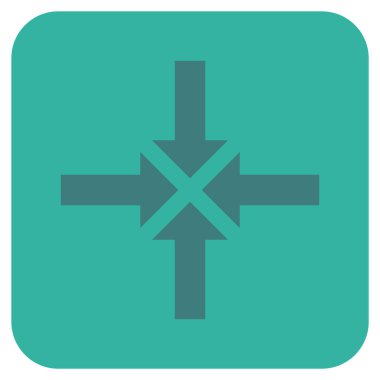 Oklar düz kare vektör simge sıkıştırmak