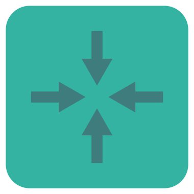 Oklar düz kare vektör simge sıkıştırmak