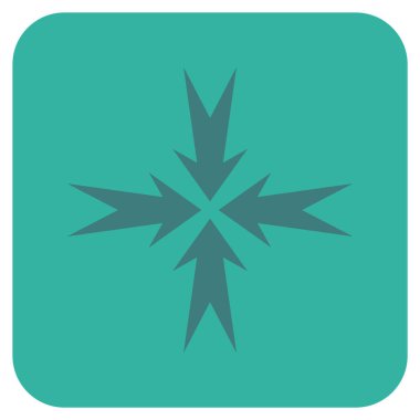 Sıkıştırma OK düz kare vektör simgesi