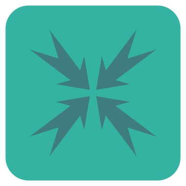 Sıkıştırma OK düz kare vektör simgesi