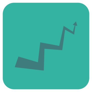 Eğri ok düz kare vektör simgesi