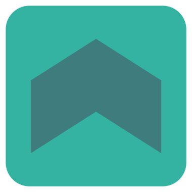 Düz yukarı yön vektör simgesi kare