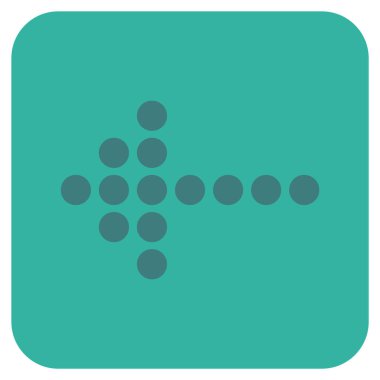 Noktalı Ok düz yaptı vektör simgesi kare