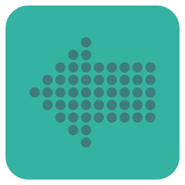 Noktalı Ok düz yaptı vektör simgesi kare