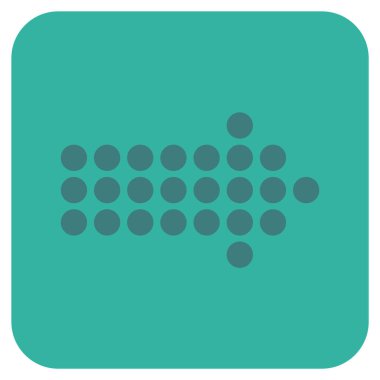 Noktalı ok sağ düz vektör simgesi kare