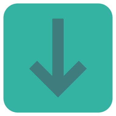 Ok düz kare vektör simgesi