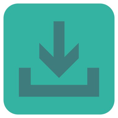 Düz kare vektör simge indirme