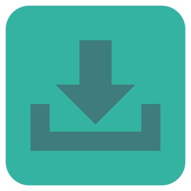 Düz kare vektör simge indirme