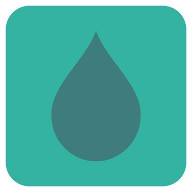 Düz kare vektör simge damla