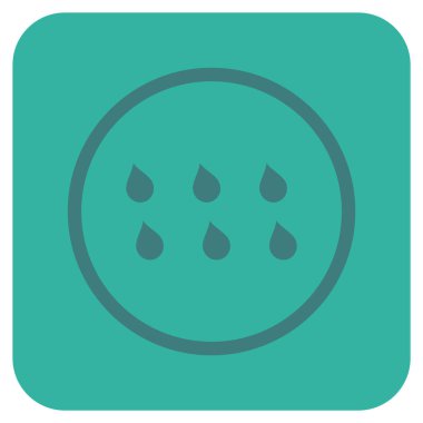 Damla düz kare vektör simgesi