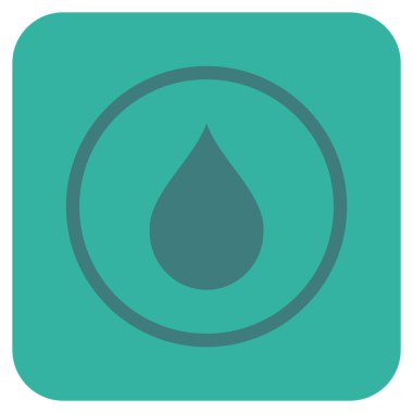 Düz kare vektör simge damla