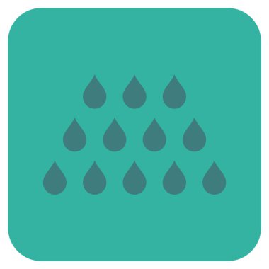 Damla düz kare vektör simgesi