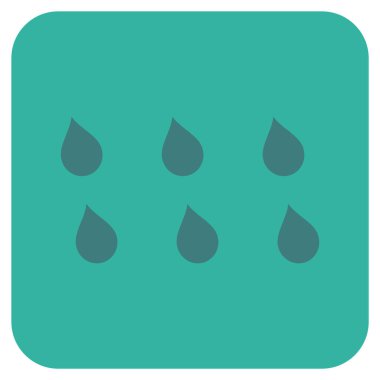 Damla düz kare vektör simgesi