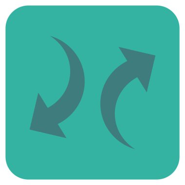 Exchange oklar düz kare vektör simgesi