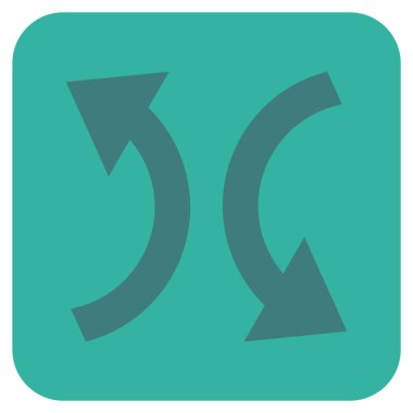 Exchange oklar düz kare vektör simgesi