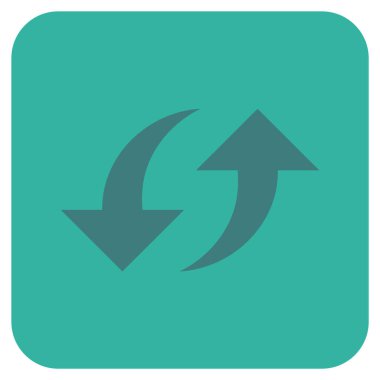 Exchange oklar düz kare vektör simgesi