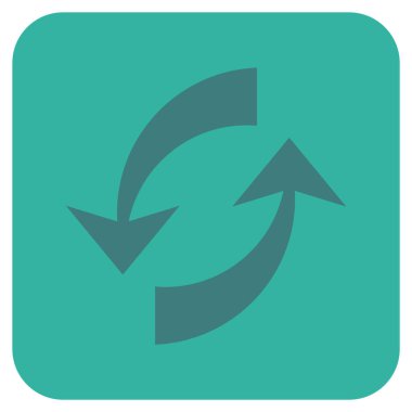 Exchange oklar düz kare vektör simgesi