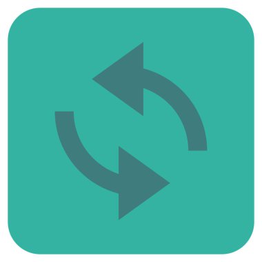 Exchange oklar düz kare vektör simgesi