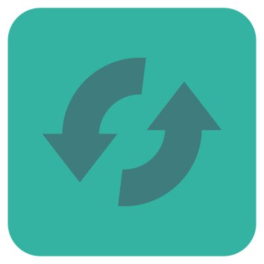 Exchange oklar düz kare vektör simgesi