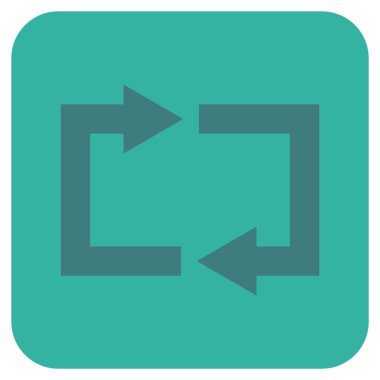 Exchange oklar düz kare vektör simgesi