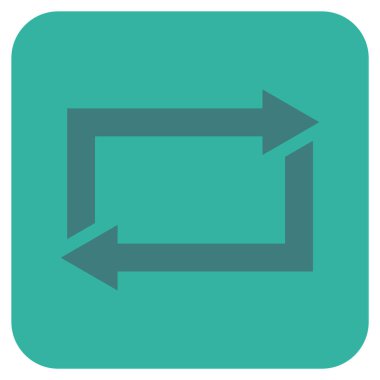 Exchange oklar düz kare vektör simgesi